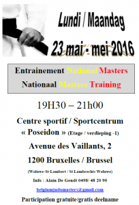 Entrainement Master Training 23 mai 2016 Woluwe